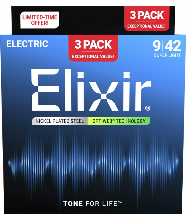 copy of3-Pack Electric strings set Optiweb Super-light 9-42