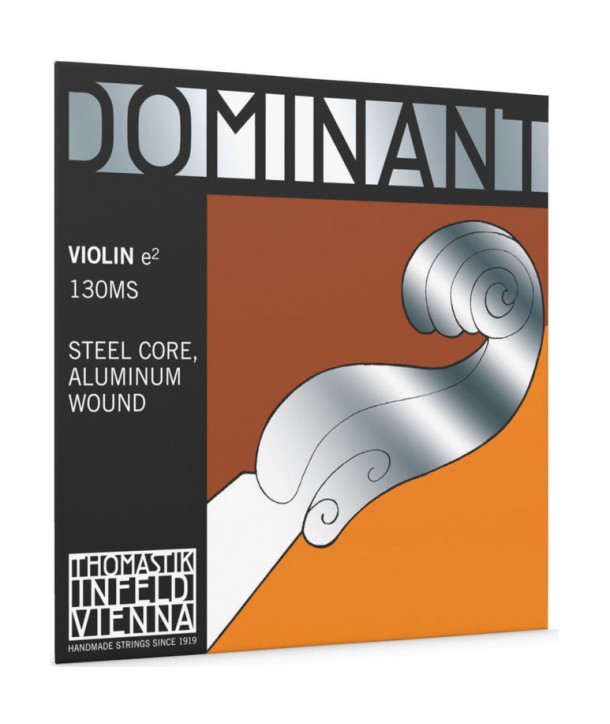 Corde à l'unité pour violon Dominant tension faible 4/4 Mi acier filé alu