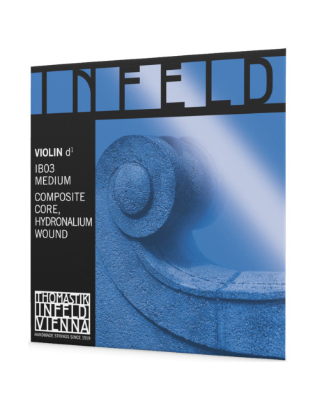 Violin single D-String Infeld Blue Medium tension, 4/4 scale Synthetic Core, Hydronalium