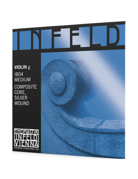 Violin single G-String Infeld Blue Medium tension, 4/4 scale Synthetic Core, silver plated