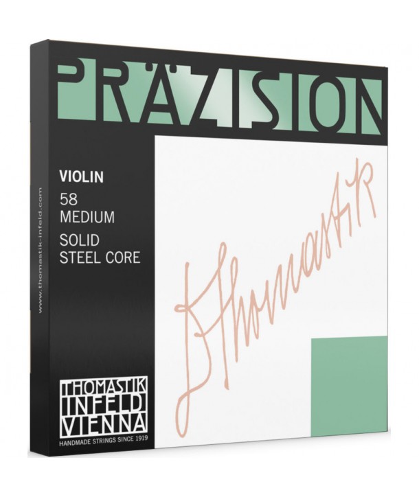 Jeu de cordes pour violon Präzision tension moyenne 4/4 acier acier chromé