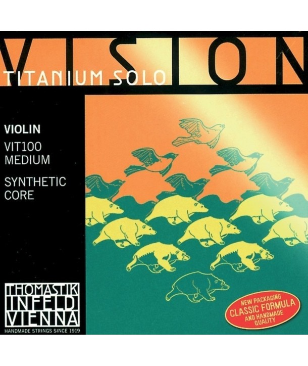 Jeu de cordes pour violon Vision titanium solo tension medium 4/4