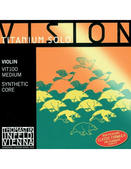 Jeu de cordes pour violon Vision titanium solo tension medium 4/4