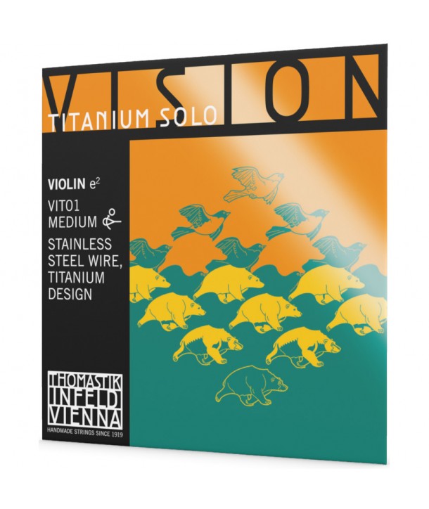 Corde à l'unité Mi pour violon Vision titanium solo tension medium 4/4