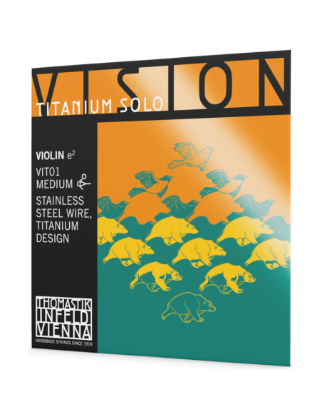 Violin single E-String Vision titanium solo medium tension, 4/4 scale