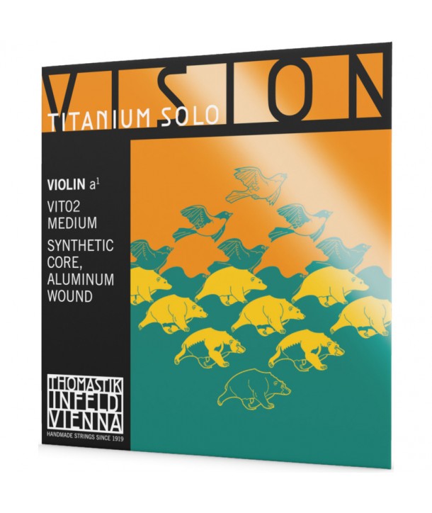 Violin single A-String Vision titanium solo medium tension, 4/4 scale