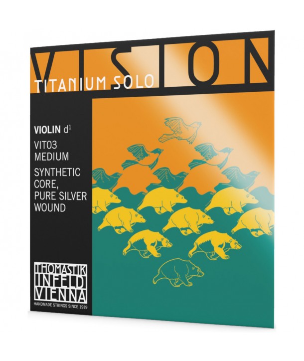 Violin single D-String Vision titanium solo medium tension, 4/4 scale