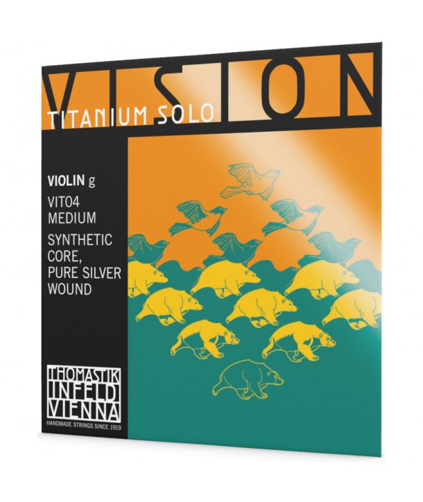 Violin single G-String Vision titanium solo medium tension, 4/4 scale