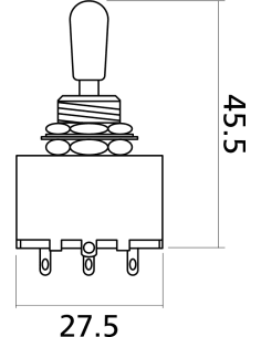 Sélecteur 3 Positions Type Les Paul® Bouton Blanc