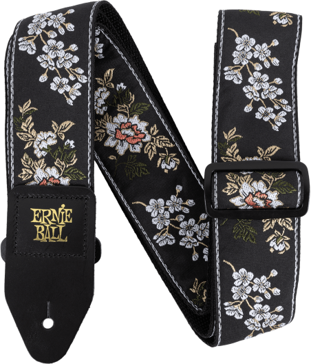 Sangle Jacquard White Blossom