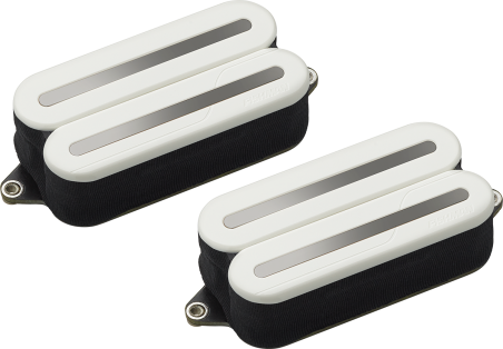 Set de micros Set Fluence Open Core Modern Humbucker Blanc - Rails Nickel Noir 6 Cordes