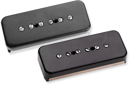 Micro Set de micros P90 pour guitare électrique Antiquity capots noirs