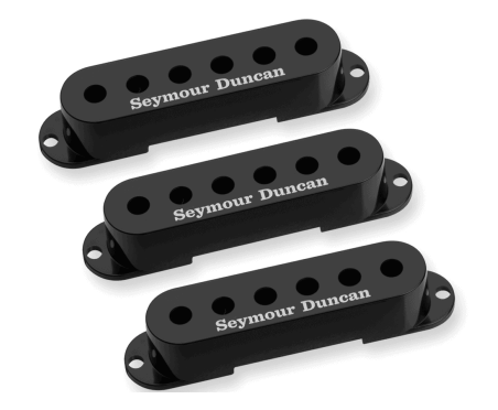 Set of 3 Strat covers with logo - black