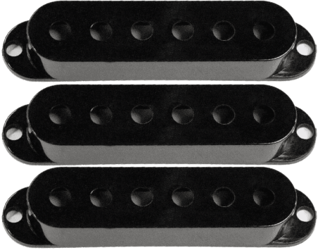 Set of 3 Strat covers without logo - black