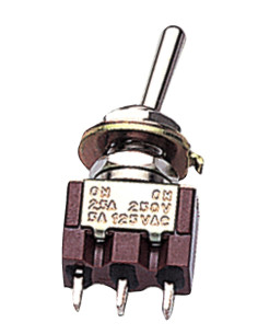 Mini Toggle Switch - Nickel
