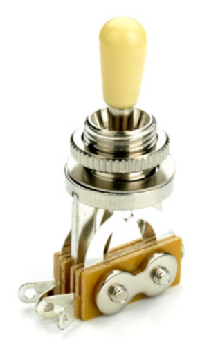 Interrupteur Chrome Toggle Les Paul - Bouton Crème