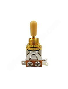 Interrupteur Doré Toggle Les Paul Switches - Bouton Crème