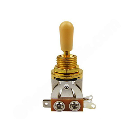 Interrupteur Doré Toggle Les Paul Switches - Bouton Crème