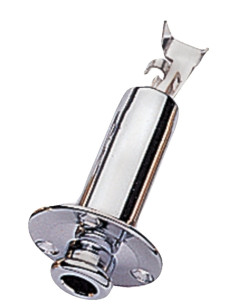 Jack tube avec platine à visser - Chromé