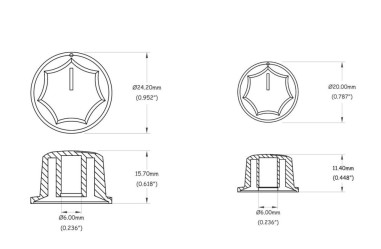 Potentiometer Knobs Jazz Bass - Jazz Bass Set