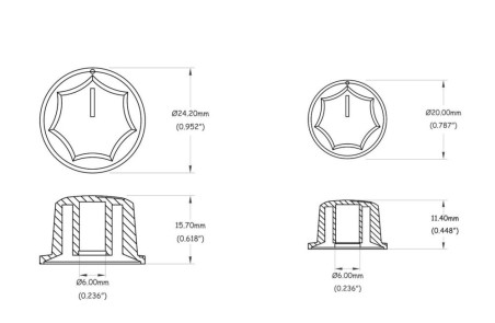 Potentiometer Knobs Jazz Bass - Jazz Bass Set