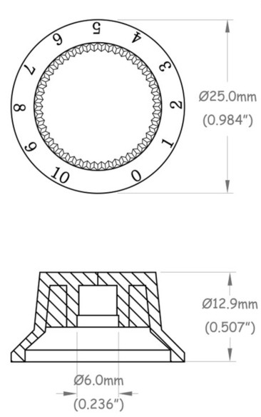 Potentiometer Knobs - White