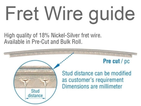 Nickel Silver Frets - B:2 - 3 X A:2 - 8 Mm