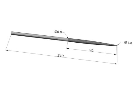 Lime Ronde CORRADI - Grain 00 - Longueur de Grain 120 Mm - Outils