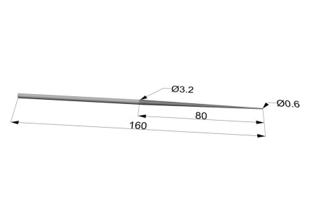 File Ronde CORRADI - Grain 00 - Length Grain 80 Mm - Tools