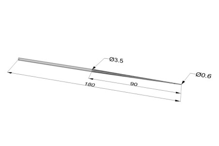 File Ronde CORRADI - Grain 00 - Length Grain 90 Mm - Tools