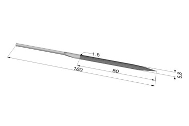 File CORRADI - Grain 0 - Length Grain 80 Mm - Tools