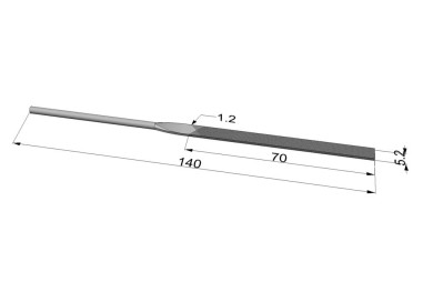 Lime CORRADI - Grain 1 - Longueur de Grain 70 Mm - Outils