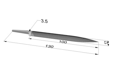File CORRADI - Grain 00 - Length : 100mm - Tools