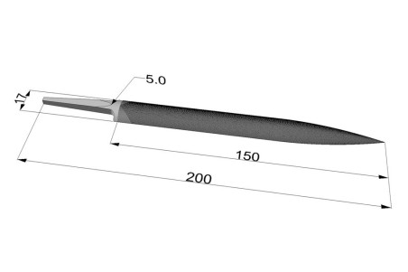 Lime CORRADI - Grain 0 - Longueur de Grain 150 Mm - Outils