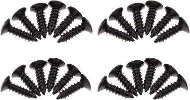 Lot de 24 Vis à Bois Vis pour Pickguard et Accessoires - 13x3mm - Noir
