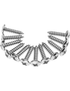 Lot de 24 Vis à Bois Vis pour Pickguard et Accessoires - 13x3mm - Chrome