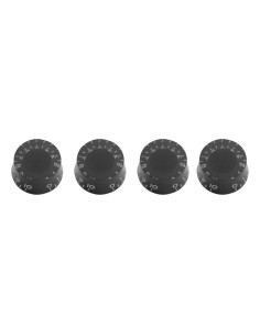 P-Style Volume and Tone Knobs (4-Pack), Black Hat