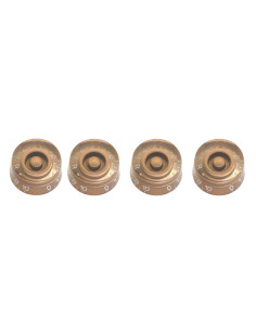 P-Style Volume and Tone Knobs (4-Pack), Gold Hat