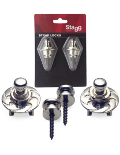 Locking Strap Buttons, Chrome