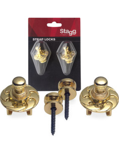 Locking Strap Buttons, Gold