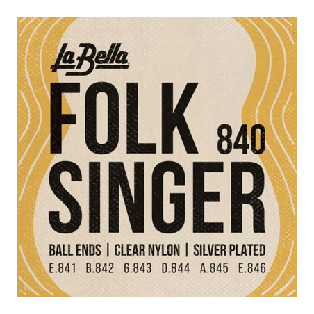 Classical strings set Clear nylon Folksinger
