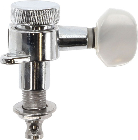 Mécanique Autobloquante GAUCHE Chromé bouton Pearl - À l'unité