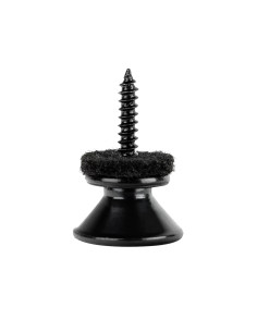 Pair of Ortega strap buttons, with felt washers and screws, black