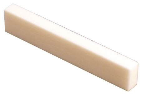 Unslotted bone nut blank for classical/western guitar (55 x 5 x 10 mm)