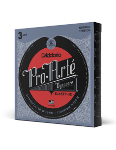 ProArte DynaCore Classical Guitar Strings Titanium Trebles Normal Tension 3 Sets