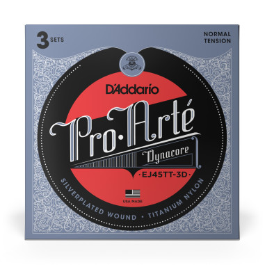 ProArte DynaCore Classical Guitar Strings Titanium Trebles Normal Tension 3 Sets