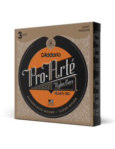 Pro-Arte Nylon Classical Guitar Strings Light Tension 3 Sets