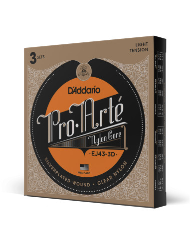 Pro-Arte Nylon Classical Guitar Strings Light Tension 3 Sets