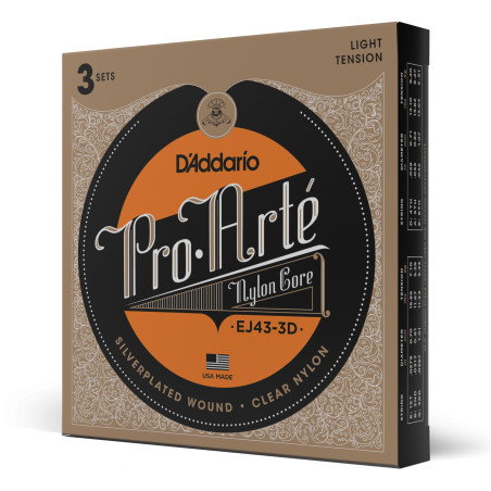 Pro-Arte Nylon Classical Guitar Strings Light Tension 3 Sets