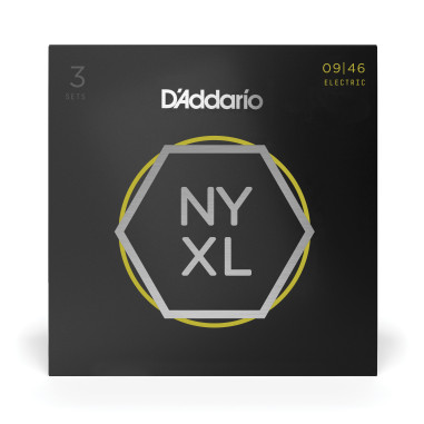Pack de 3 jeux de cordes électriques NYXL Nickel Wound Super Light Top Regular Bottom 9-46